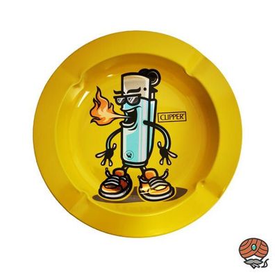 FIRE-FLOW Aschenbecher / Ashtray Small - Clipper Character, Metall, Ø 14 cm