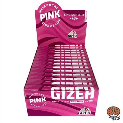 Box Gizeh PINK King Size Slim 26 Hefte à 34 Papers + Tips
