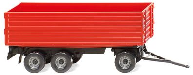 Wiking H0 1/87 038818 Landwirtschaftlicher Anhänger, 3-achsig, rot - OVP NEU