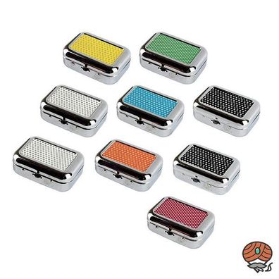 9 x Zorr Taschenaschenbecher, zum Aufklappen, in verschiedenen Farben