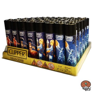 Clipper Reibradfeuerzeuge Astronauten #2, Würfel 48 Stück