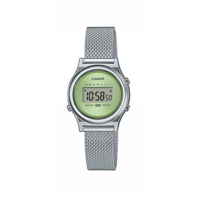 Casio Uhr Damen LA700WEM-3AEF Grün, Digital, Milanaiseband