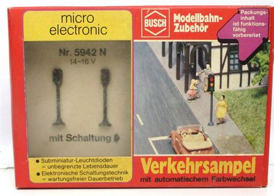 Busch N Electronic 5942 2 Verkehrsampeln mit Schaltung - OVP (2932k)