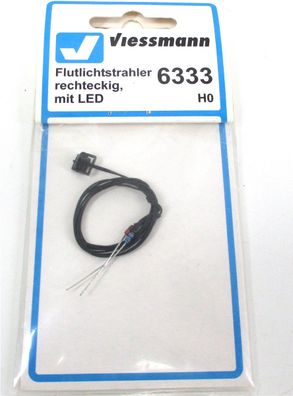 Spur HO Viessmann 6337 Flutlichtstrahler niedrig LED - OVP (6544k)