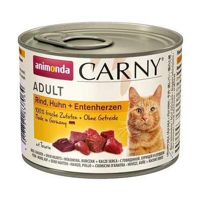 Animonda Carny Adult Rind & Huhn & Entenherzen 6 x 200g