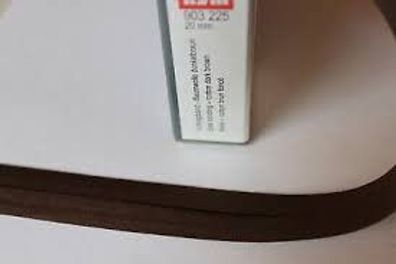 1m Schrägband Baumwolle, dunkelbraun - 40/20 mm