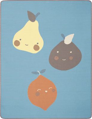 Kuscheldecke Lovely & Sweet Little Fruits 75 x 100