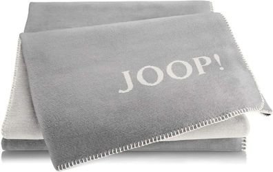 Joop! Wohndecke Melange - Doubleface Graphit-Ecru Größe 150x200 cm