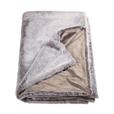 JOOP! Plaid / Decke Fur grau 130x170cm