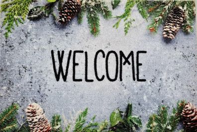 Astra Weihnachts - Fussmatte 40x60cm 956 Welcome Tannenzweige
