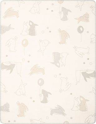 Biederlack Kinderdecke Lovely & Sweet Litlle rabbits 75 x 100cm