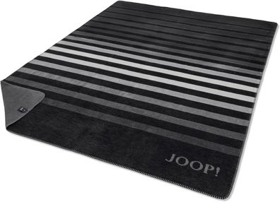 JOOP! Shutter Plaid / Decke Schwarz 150 x 200cm