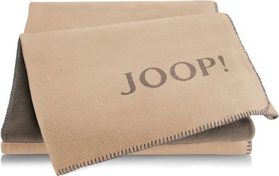 JOOP! Melange-doubleface Plaid / Decke Cashew-Kastanie 150 x 200cm