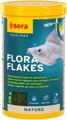 Sera Flora Flakes Nature 1000ml Pflanzliches Futter für herbivore Zierfische