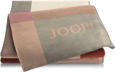 JOOP! MOSAIC Plaid / Decke Rouge-Natur 150 x 200cm