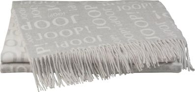 JOOP! Fine-REPEAT Plaid / Decke Silber 130 x 170cm
