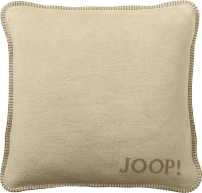 JOOP! Kissen Uni-Doubleface Kissen mit Füllung Macchia.-Cashew 50 x 50cm
