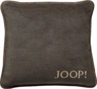 JOOP! Kissen mit Füllung Melange-doubleface Kastanie-Cashew 50 x 50cm