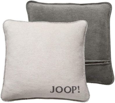 JOOP! Melange-Doubleface Kissenhülle Ecru-Graphit 50 x 50cm