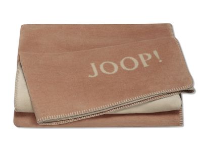JOOP! Uni-Doubleface Plaid / Decke Kupfer-Sand 150 x 200cm