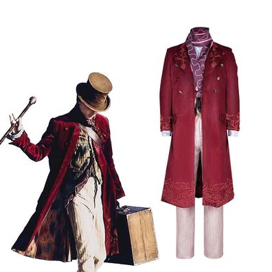 Cosplay Willy Wonka Charlie and the Chocolate Factory Kostume Halloween Anzug