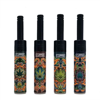 Clipper Mini Stabfeuerzeuge Weed Shields, 4 Stück