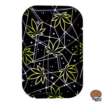 FIRE-FLOW Stopftablett Small "Space Weed 2/4" / Stopfunterlage / Drehunterlage