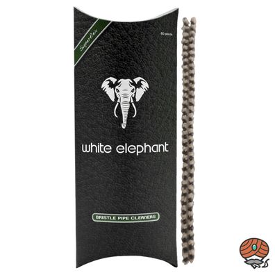 White Elephant Bristle Pipe Cleaners / Pfeifenreiniger, 80 Stück