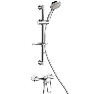 Delabie Duschsystem m. EHM 2739EP Securitouch, S-Anschl. STOP/CHECK