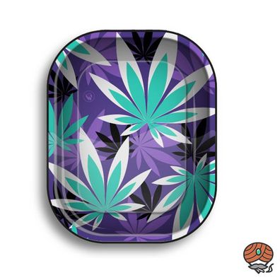 FIRE-FLOW Drehunterlage Micro - Leaves #35 Blue / Rolling Tray / Stopfunterlage