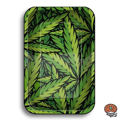 FIRE-FLOW Stopftablett Small "Leaves #33 Green" / Stopfunterlage / Drehunterlage