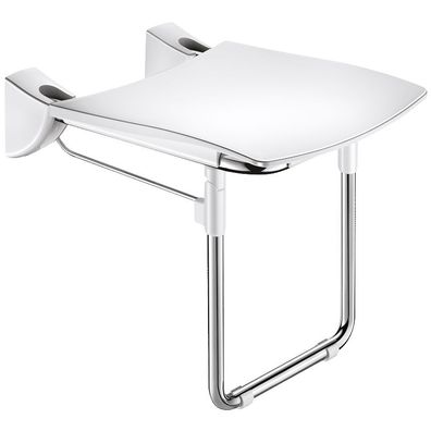 Delabie Duschsitz Komfort hochklappbar m. Fuß Edst. hgl. pol