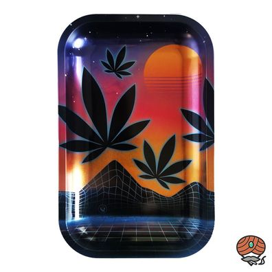 FIRE-FLOW Drehunterlage Small - Leaves #37 - Rolling Tray/Stopfunterlage