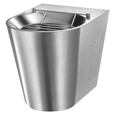 Delabie Fäkalienausguss XL P bodenst. Anschl. oben Edst. 1.4301 sat