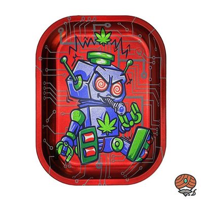 FIRE-FLOW Drehunterlage Micro - 420 Robots 2/4 - Rolling Tray / Stopfunterlage rot