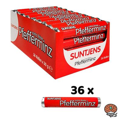 Suntjens Pfefferminzrollen - Pastillen mit Minzgeschmack 36× 30g
