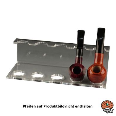 Hauser Pfeifenständer für 5 Pfeifen, Acryl transparent