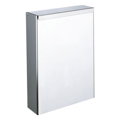 Delabie Abfallbehälter re-eckig W.-Mont. Flach 4,5l Edst. hgl