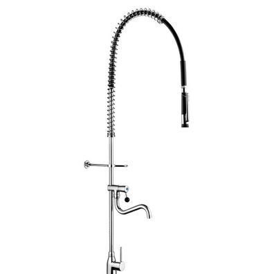 Delabie Geschirrspülbr. schw mit Mischer+Handbr. 433010, uslaufvent
