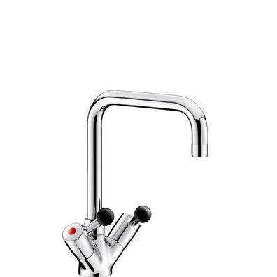 Delabie MBatt. 1-Lochbrg. 45l/min, chwenkausl. L200, Bakelitkugelgr