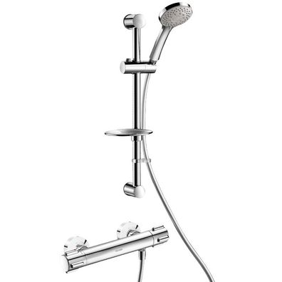 Delabie Duschsystem mit Brausethermostat H9739, STOP/CHECK-Anschl