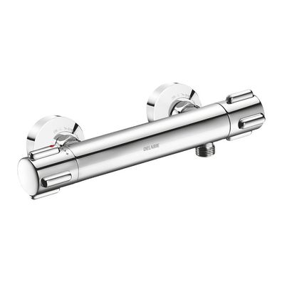 Delabie Brause-Thermostatarmatur Securitherm, Anschlüsse STOP/CHECK
