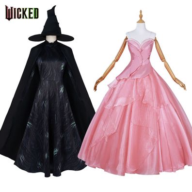 Cosplay Wicked The Witch Elphaba Glinda Kleid Hut Halloween Karneval Anzug Kleid