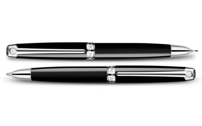 Caran d’Ache Léman Bi-Funktion Kugelschreiber - Minenhalter 0,5 mm Ebenholzschwarz