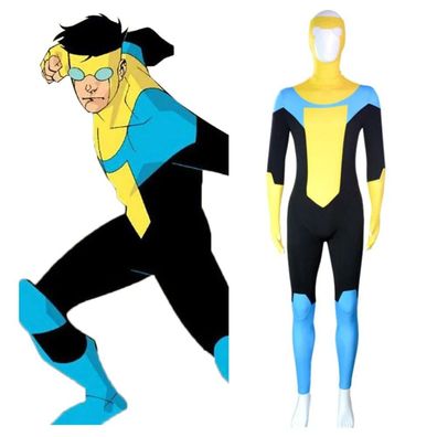 Cosplay Invincible Mark Grayson Omni Man Atom Eve Jumpsuits Adult Kids Bodysuits