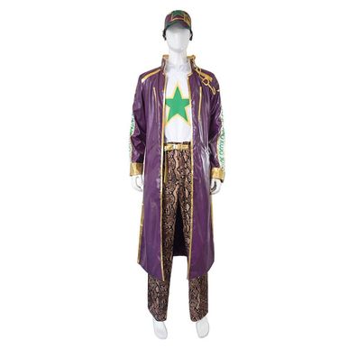 Cosplay JoJos Bizarre Adventure Kujo Jotaro Kostume Halloween Herren Jacke Hut