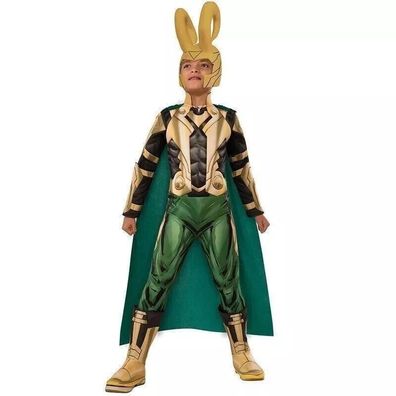 Kinder Ragnarok Loki Cosplay Kostum Halloween Superheld Cosplay Overall Umhang