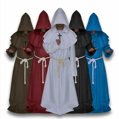 Klassischer Halloween Erwachsener Friar Kostum Wizard Monch Anzug Fur Pretend