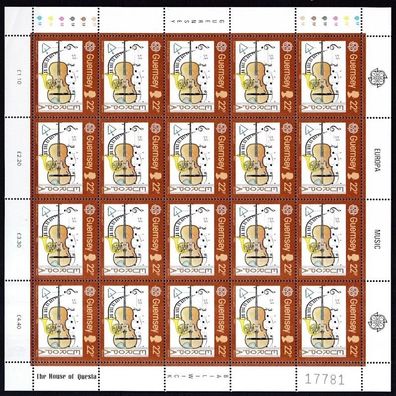 Guernsey 1985 postfrisch Bogen Satz MiNr. 322-323 Europa Jahr der Musik