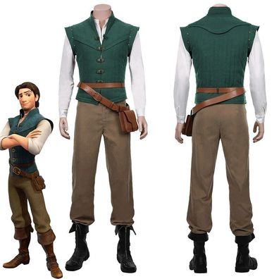 Karneval Cosplay Tangled Flynn Rider Kostum Outfit Uniform Anzug Herrenkostume